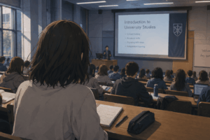 Lecture hall in an anime classroom (1)